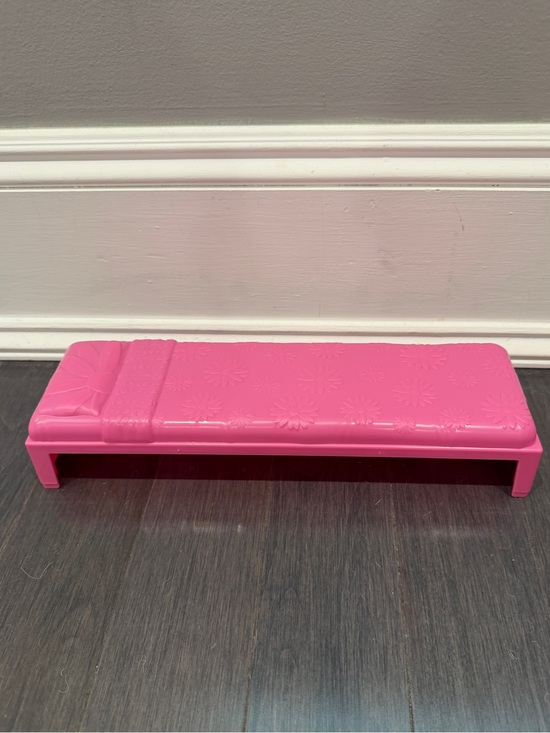 Barbie Other - NWOT Barbie Dreamhouse Plastic Pink Bed for Dolls Pretend Play Girls